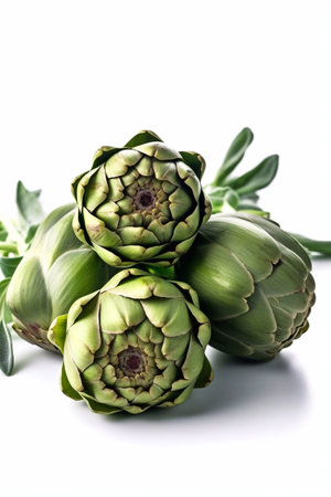 fresh organic aritichokes for salad healthy foodの素材