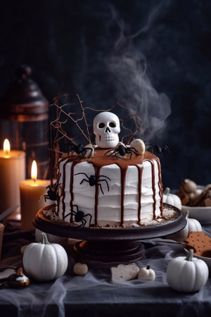 beautiful cake for the holiday halloween, decorations for the holidayの素材