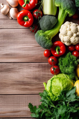 fresh vegetables tomatoes and basil healthy foodの素材
