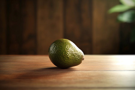 organic natural healthy avocado on wooden tableの素材