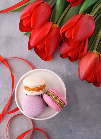 macaroons holiday treats, for a giftの写真素材