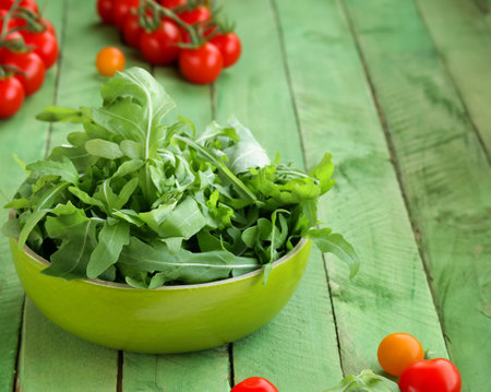 healthy food fresh mix greens saladの写真素材