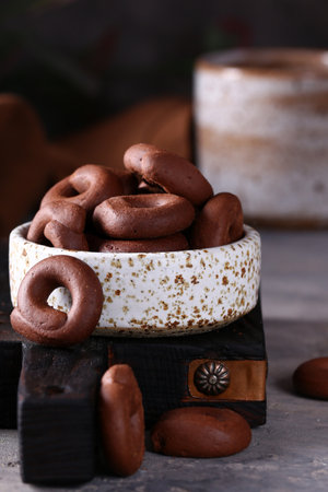 italian cookies dessert treat on the tableの写真素材
