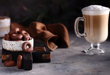 italian cookies dessert treat on the tableの写真素材