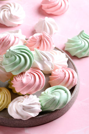 protein meringue cookies for dessert and treatsの写真素材