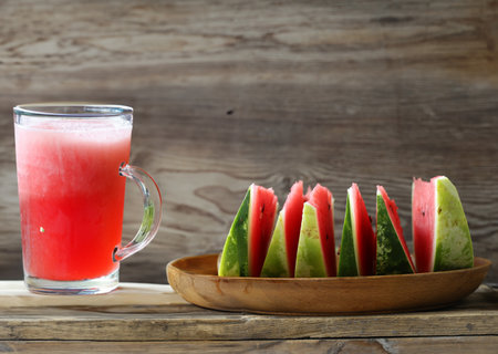 organic fresh watermelon for juice and healthy eatingの写真素材