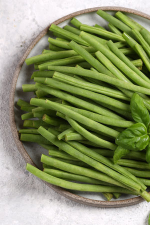 fresh green beans for healthy nutritionの写真素材