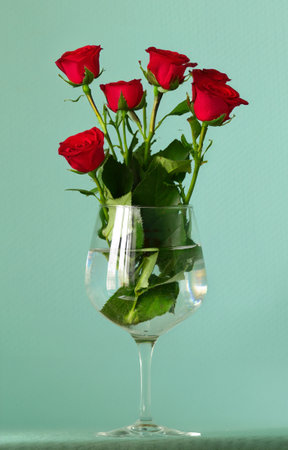 beautiful bouquet of roses for holidays and giftsの写真素材