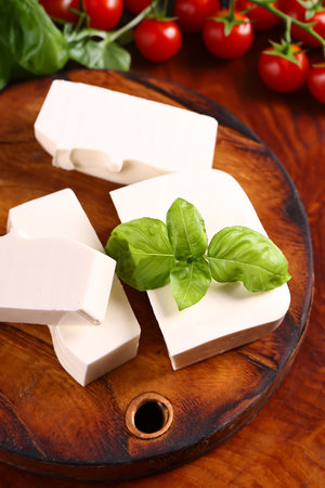 natural organic feta cheese for healthy eatingの写真素材