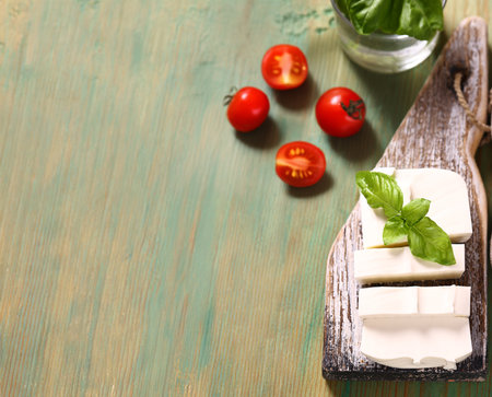 natural organic feta cheese for healthy eatingの写真素材
