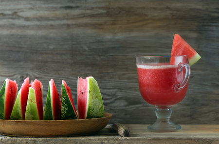 watermelon smoothie summer refreshing drinkの写真素材