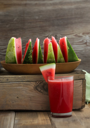 watermelon smoothie summer refreshing drinkの写真素材