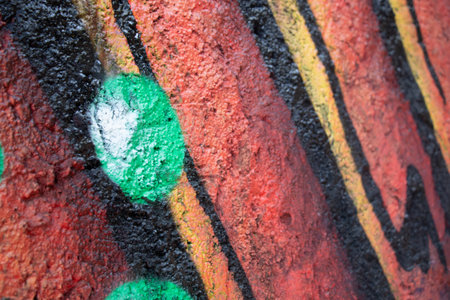 Colorful street art with vibrant graffiti texture-abstract backgroundの写真素材