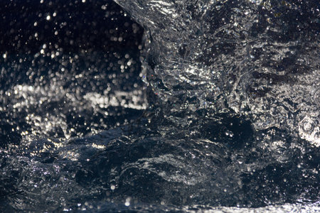 Dynamic blue and white water splash-abstract liquid motion
