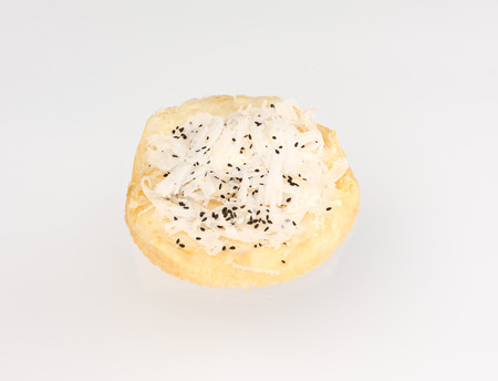 Pancake with coconut,local food of Thai.の写真素材