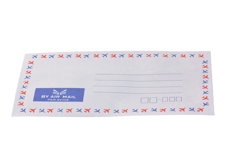 Air mail envelope for sending abroad,which is an envelope that has been around for a long time.の写真素材