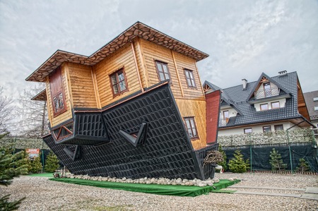 Attraction Upside Down House in Zakopane.のeditorial素材