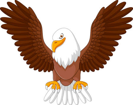 illustration of Cartoon eagle flyのイラスト素材