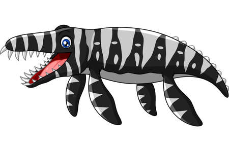 vector illustration of Cartoon kronosaurus on White backgroundのイラスト素材