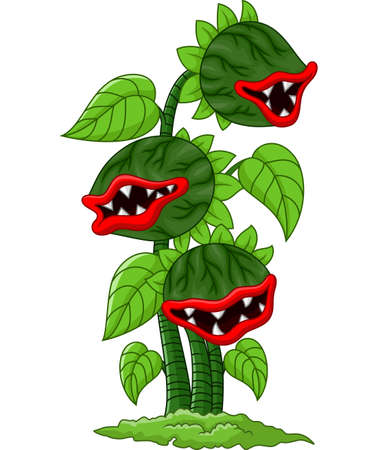 Cartoon carnivorous plantのイラスト素材