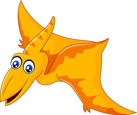 vector illustration of Cartoon pterodaytyl flyingのイラスト素材