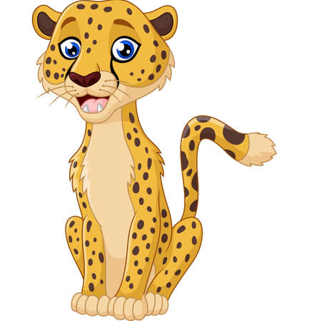 Cartoon funny cheetahのイラスト素材