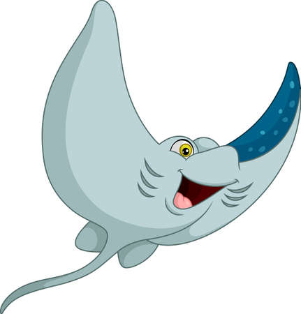 Cartoon funny stingrayのイラスト素材