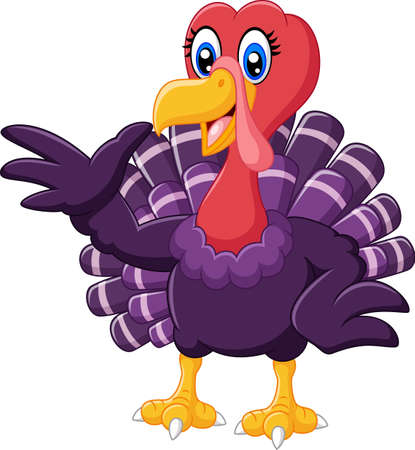 Cartoon turkey presentingのイラスト素材