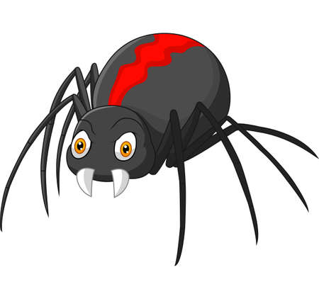Angry spider cartoonのイラスト素材