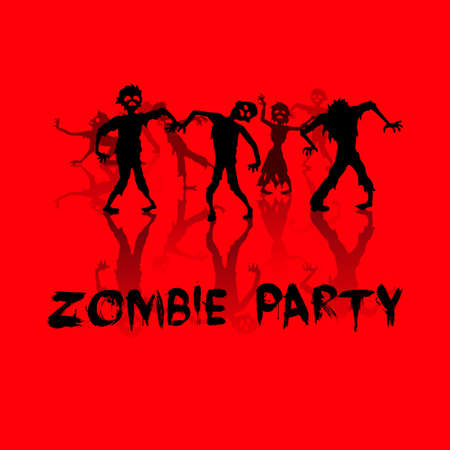 Vector illustration of Zombie party backgroundのイラスト素材