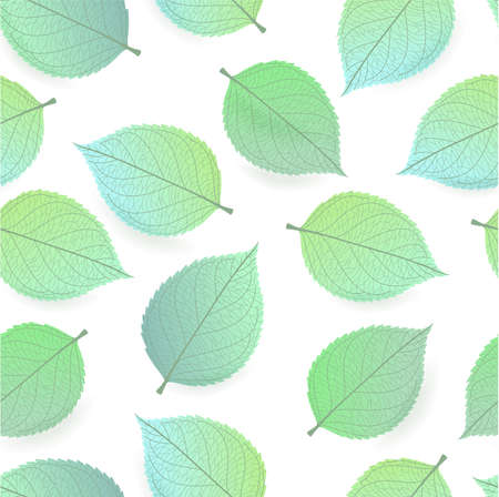 Vector illustration of Background seamless pattern of green leavesのイラスト素材