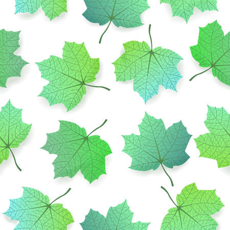 vector illustration of Background with stylized autumn leavesのイラスト素材