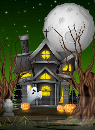 Scary Halloween backgroundのイラスト素材