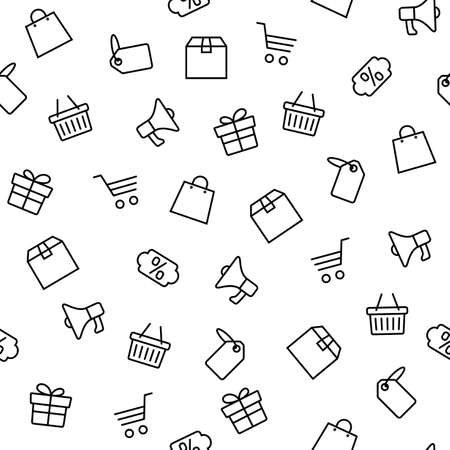 Vector illustration of Black friday icons set isolated on white backgroundのイラスト素材