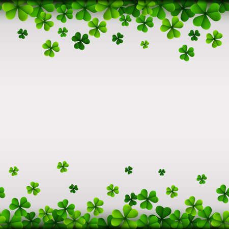 Happy Saint Patricks Day Background with clover leavesのイラスト素材