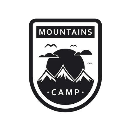 Mountain camping templateの写真素材