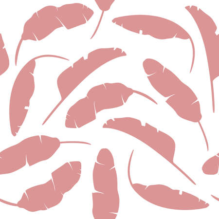 Set of tropical leaves. Banana leaves isolated on white backgroundのイラスト素材