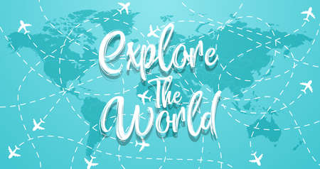 Vector illustration of Explore travel the worldのイラスト素材
