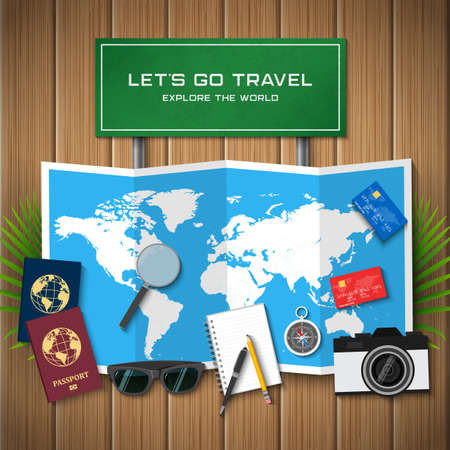 Travel and vacations conceptのイラスト素材