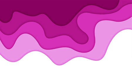 3D abstract background and paper cut shapes, vector illustrationのイラスト素材