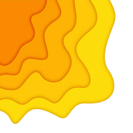 3D abstract background and paper cut shapes, vector illustrationのイラスト素材