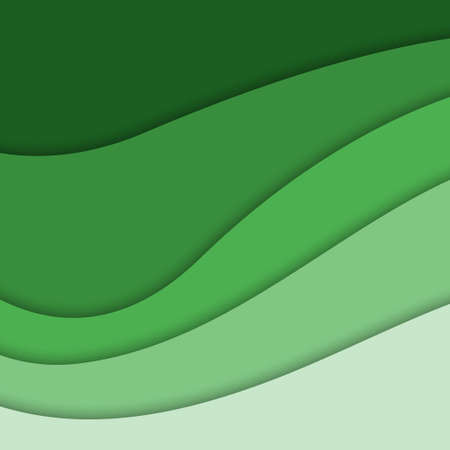 3D abstract background and paper cut shapes, vector illustrationのイラスト素材