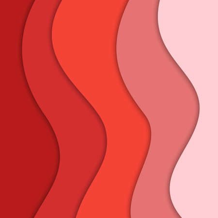 3D abstract background and paper cut shapes, vector illustrationのイラスト素材
