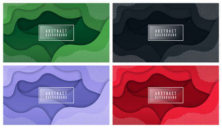 Colorful liquid and geometric background with fluid gradient shapes