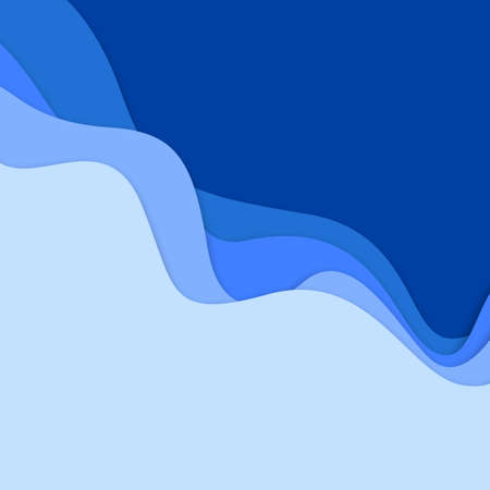 3D abstract background and paper cut shapes, vector illustrationのイラスト素材