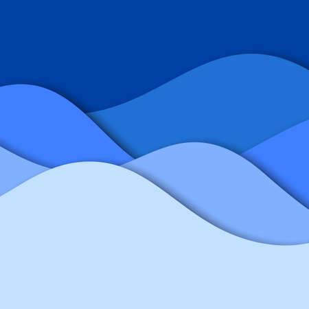 3D abstract background and paper cut shapes, vector illustration
