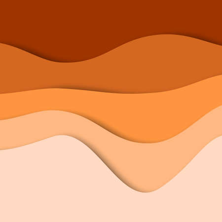 3D abstract background and paper cut shapes, vector illustrationのイラスト素材