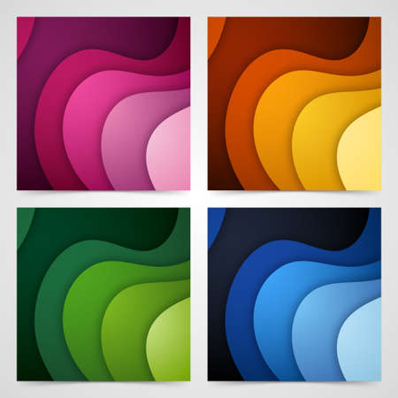 Colorful liquid and geometric background with fluid gradient shapesのイラスト素材
