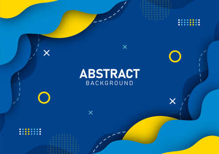 Colorful liquid and geometric background with fluid gradient shapesのイラスト素材