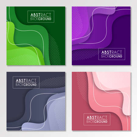 Colorful liquid and geometric background with fluid gradient shapesのイラスト素材